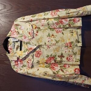 White Stag Floral Jacket, Size Large
